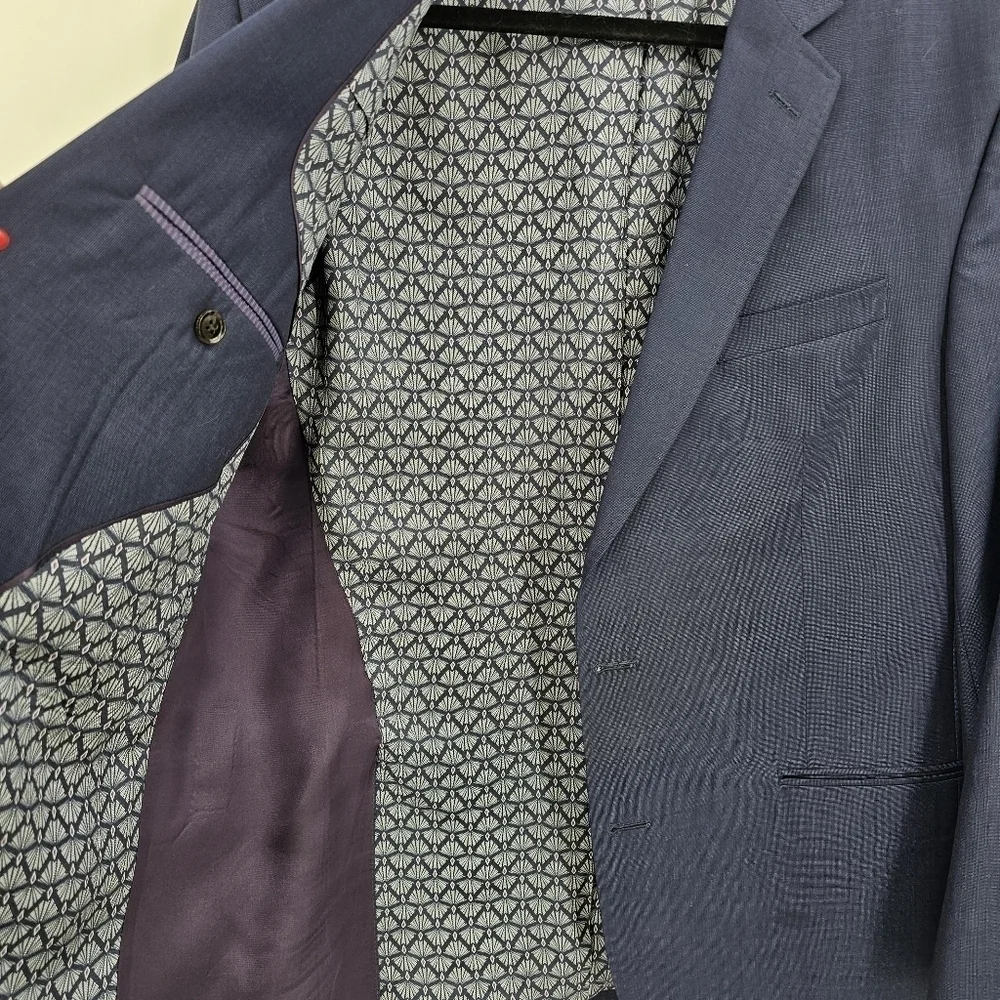 Ted Baker London Wool Blazer 44R | Karl Trim Fit Stretch‎ Navy Suit Jacket